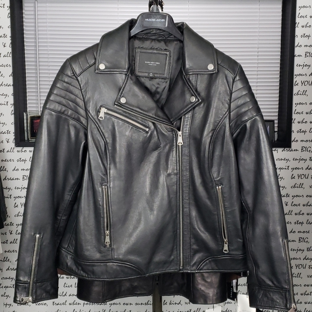 💥NEW💥 Womans 1X Black Soft Leather Coat